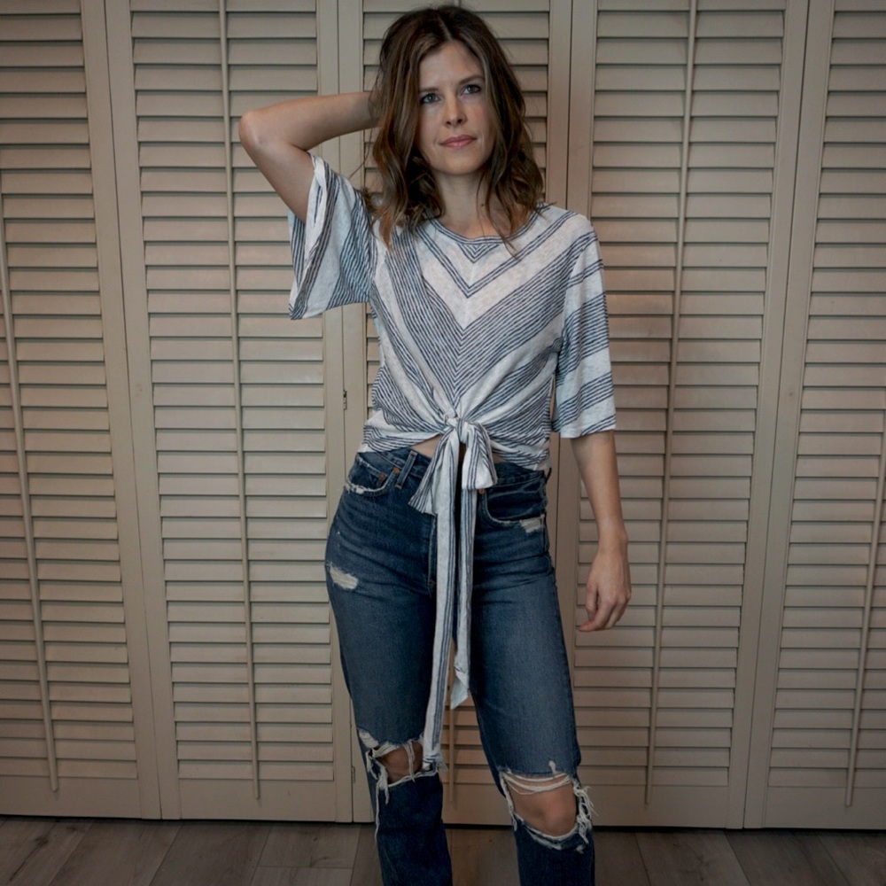 BCBG Maxazria Knit Crop Sweater Top